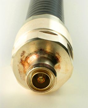 Pictures and close ups of coaxial cables and connectors of different sizes and for different uses