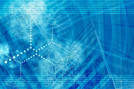Blue Technology Internet Connected Background Abstract Wallpaper