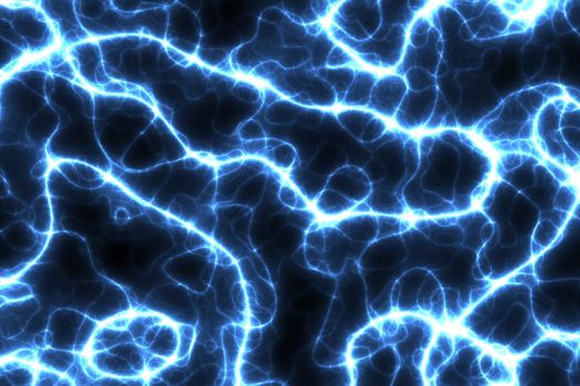 Electric Storm Abstract Background in Blue and Black