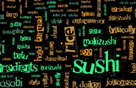 Sushi Menu Background for Japanese Food Meal
