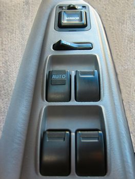 door and door controls in a car