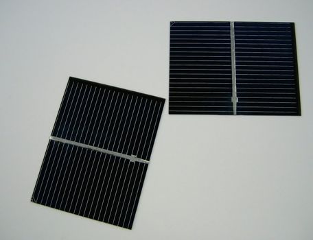 Close up of solar cells for alternative and green energy