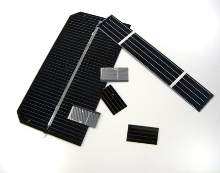 Pictures of portion of solar cells