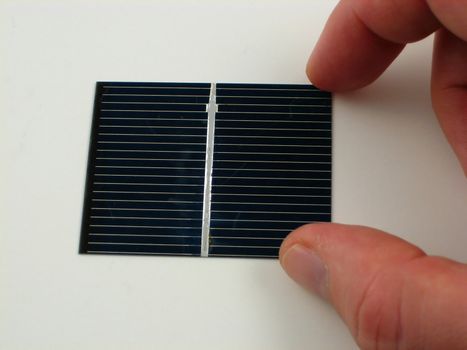 Close up of solar cells for alternative and green energy