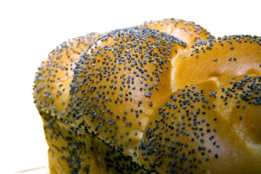 White bread baked from organic flour photographed close up