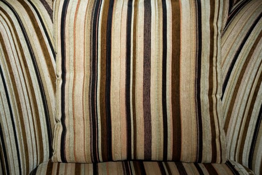 Brown color striped fabric. Abstract background