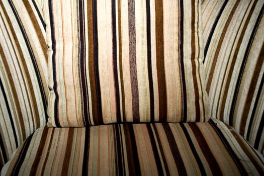 Brown color striped fabric. Abstract background