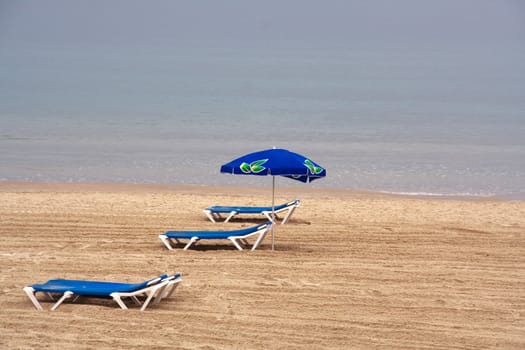 Empty sea beach on Mediterranean sea