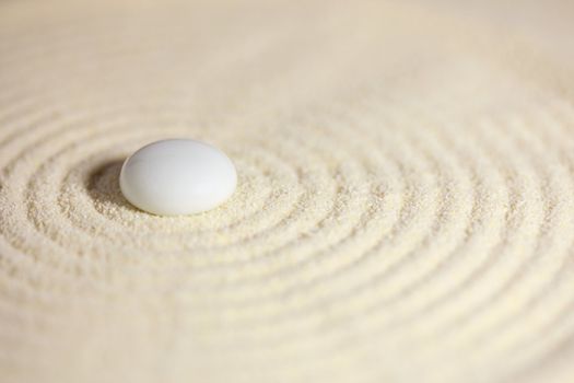 The Japanese rock-garden in a miniature close up