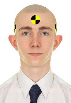 Portrait of the young man - crash dummy