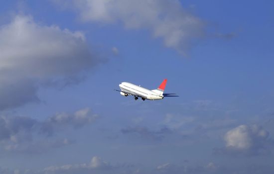 Civil aircraft taking off at an airfield in Malta