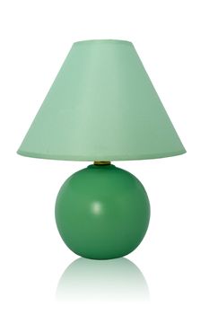 Table lamp on white background