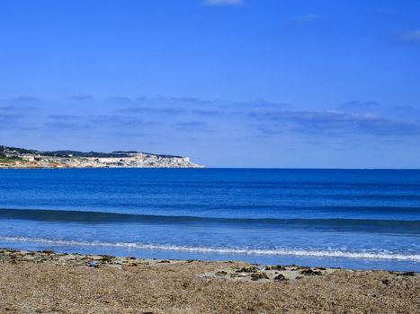 Typical summer landscape and scenery from the coast in Malta.