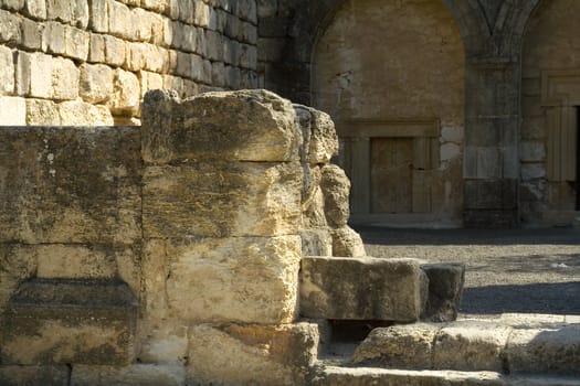 Ancient underground Judaic necropolis. Beit She�arim. Israel.