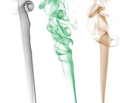 Collection �Color Smoke� on white background for graphic design