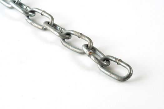 Iron chain on a white background
