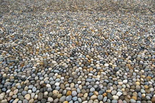 a cobblestone paving of an itallian center town square