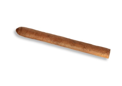 Cuban cigar isolated on white background with clipping path