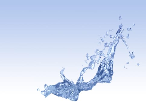 Splashing water abstract background isolated with clipping path