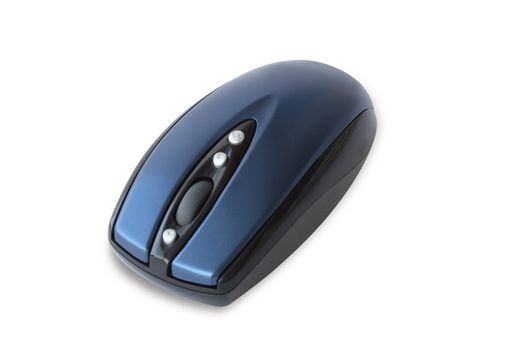 Modern wireless computer mouse isolated on white with clipping path