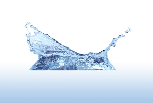 Splashing water abstract background isolated with clipping path