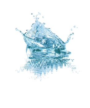 Splashing water abstract background isolated with clipping path