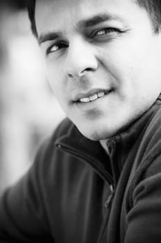 Portrait of an Indian Male Looking Away From  Camera