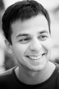 Portrait of a Smiling Indian Male Outdoors