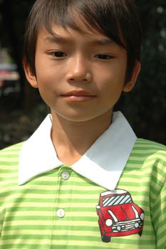 little boy with nice and cute face expression