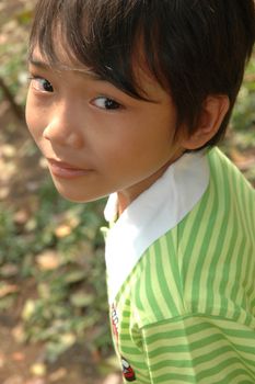 little boy with nice and cute face expression