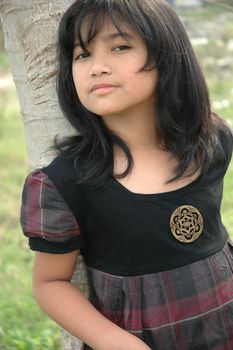 little asian girl with nice and cute face