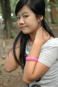 young asian lady with nice smile expression