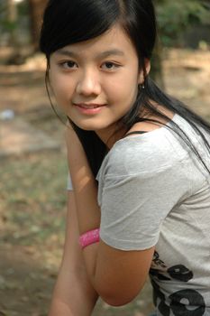 young asian lady with nice smile expression