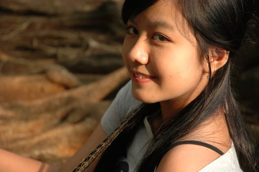 young asian lady with nice smile expression