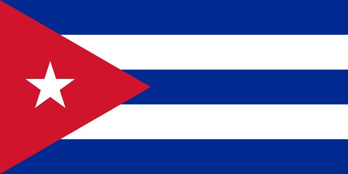 The national flag of Cuba