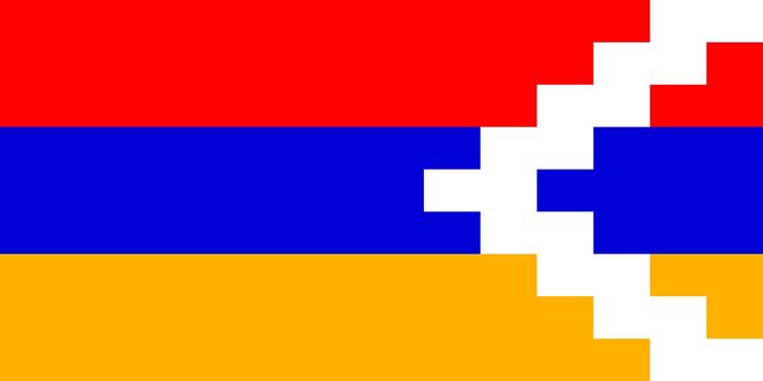 The national flag of Nagorno Karabakh