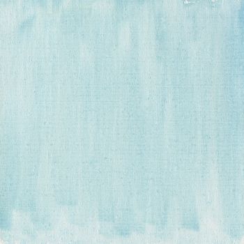 texture of light blue watercolor abstract on cotton canvas, self made