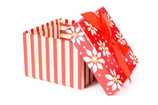open gift box isolated on a white background