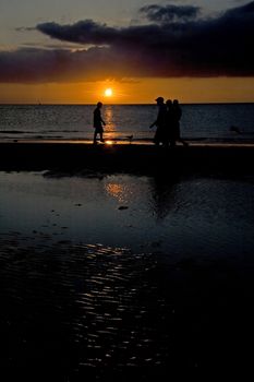 Sunset at the beach in Clearwater, Florida 