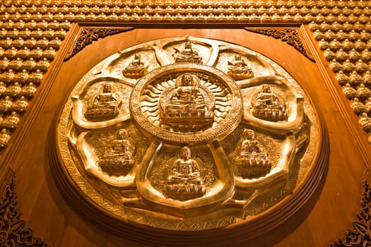 Flower Wheel of Buddha in chinese temple, Thailand