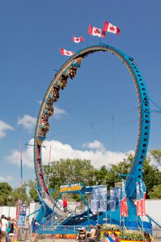 upside down on the fireball ride