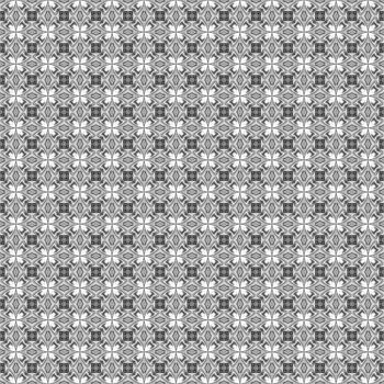 seamless texture of fine grey lines in to flowers on white