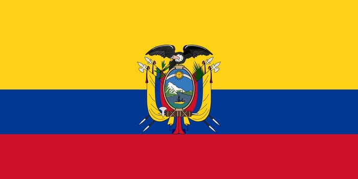 The national flag of Ecuador