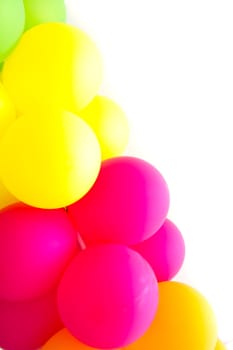 Colorful balloon on an isolated white background