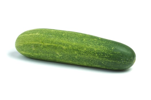 green cucumber isolated on white background with clipping path