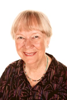 Portrait of attractive senior woman with smile