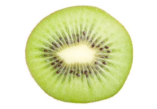 a half of kiwi, isolated on white