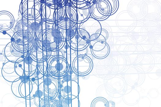 Clean Flowing Lines and Circles Abstract Background 