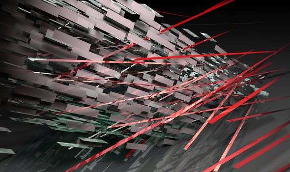 Futuristic Lines Background in 3d Art Form