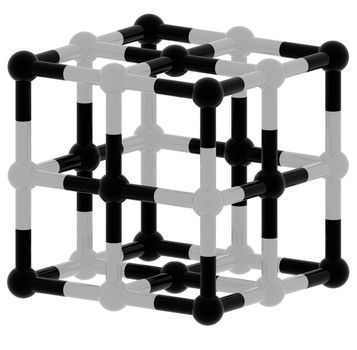 Black & white cube structure 3d model
